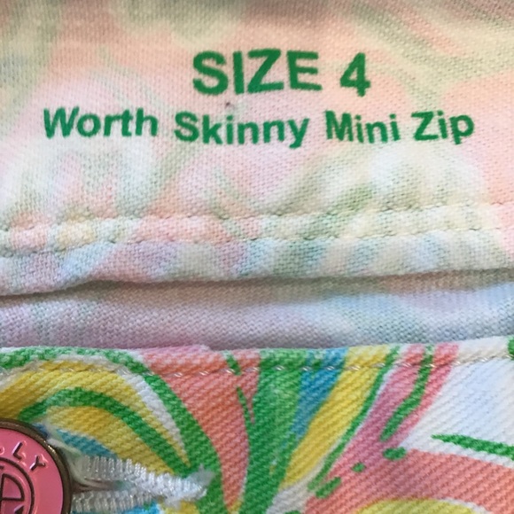 LILLY PULITZER “WORTH” SKINNY JEANS W/ ANKLE ZIPPERS - Picture 7 of 13